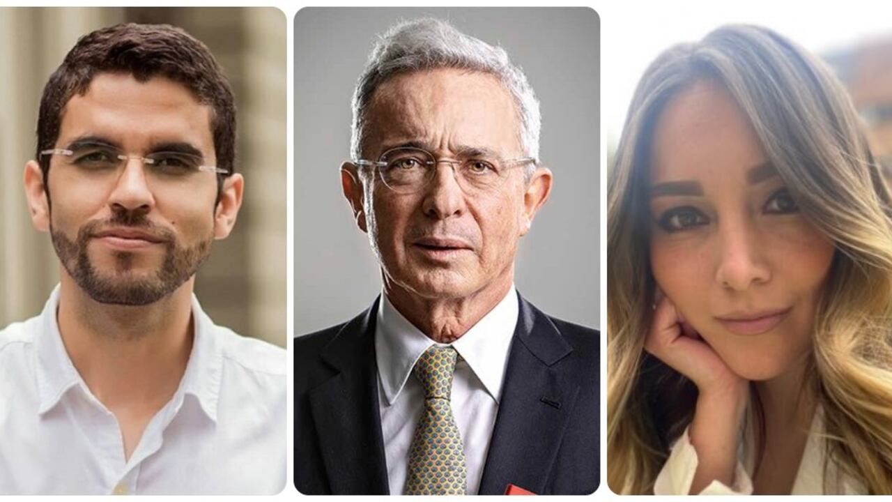 Hernán Cadavid, Álvaro Uribe y Laura Medina