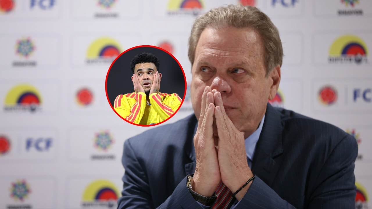 Ramón Jesurún, presidente de la FCF / Luis Díaz, jugador colombiano.