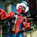 Un asistente vestido como Spider-Man posa durante la Comic Con de Nueva York en el Centro de Convenciones Jacob K. Javits el domingo 9 de octubre de 2022 en Nueva York.