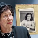En las fotos, Hannah Elisabeth Goslar, alemana sobreviviente al Holocausto, y fragmentos del diario de Ana Frank, cuyo texto original permanece en la casa, ahora museo, en la que se escondió en Ámsterdam, Países Bajos.
