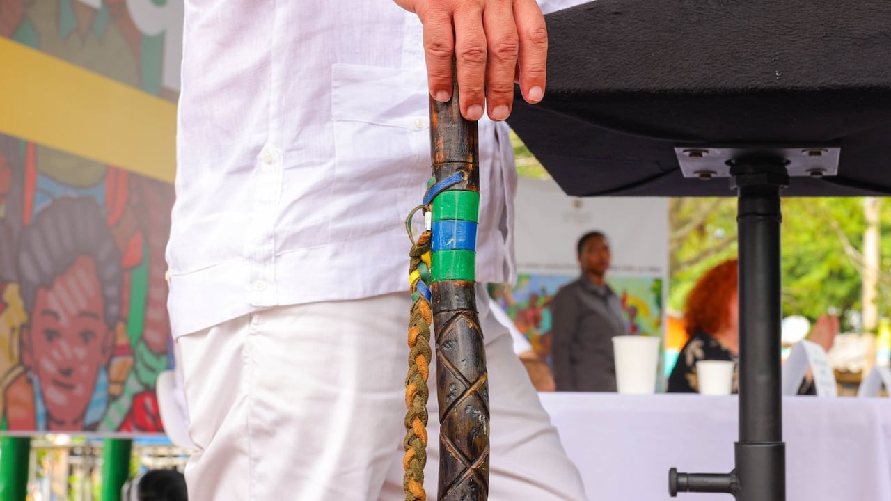 Bastón de mando entregado al presidente Petro.