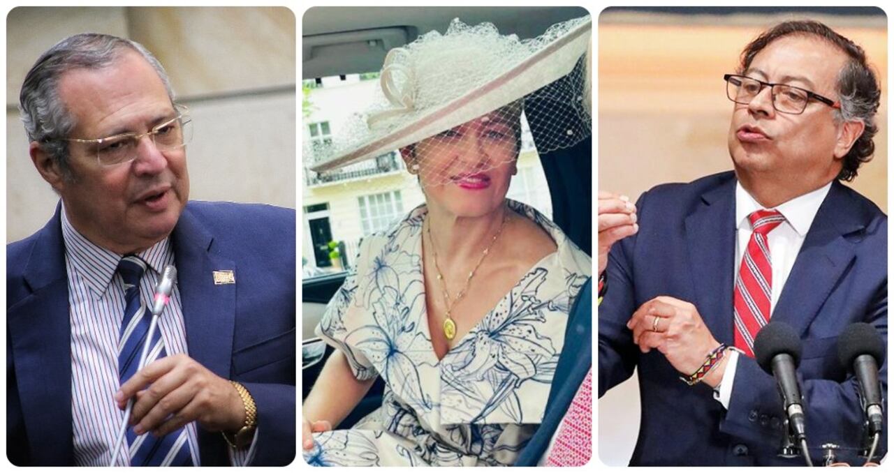 Iván Name, Verónica Alcocer y Gustavo Petro.