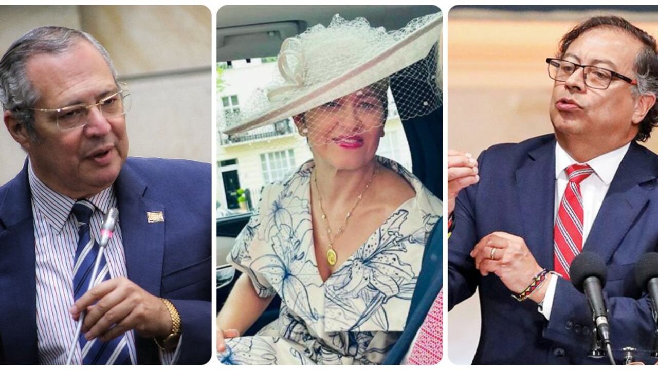 Iván Name, Verónica Alcocer y Gustavo Petro.