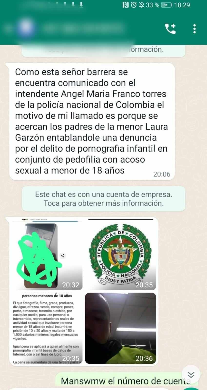 Con mensajes de este tipo era que extorsionaban a las víctimas.