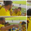 Agmet Escaf y su mal momento en el Estadio Metropolitano de Barranquilla.