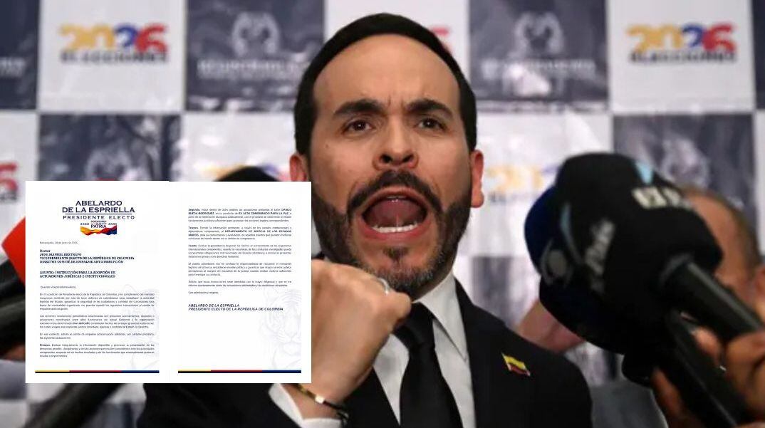 La revelación de audios donde el Gobierno Nacional al parecer despidió oficiales de la fuerza pública, frenó pedidos de extradición y suspendió bombardeos en contra del Clan del Golfo ha generado que el presidente electo, Abelardo de la Espriella, ordene acciones judiciales en contra de los presuntos implicados en esta conducta.