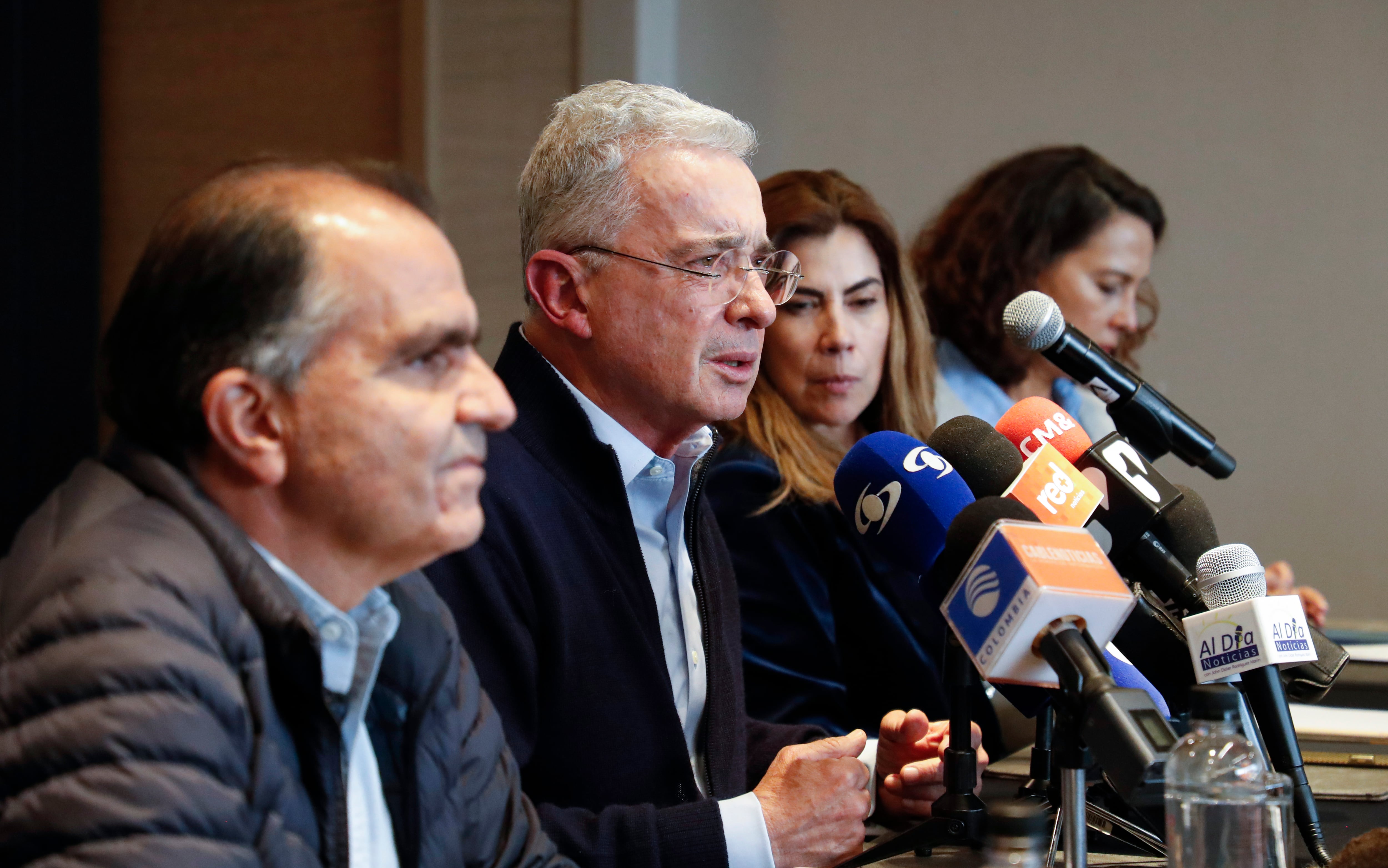 Rueda de prensa en el hotel Hyatt del expresidente Álvaro Uribe Vélez 
Bogota feb 14 del 2022
Foto Guillermo Torres Reina / Semana