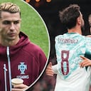 Tras la salida de Cristiano Ronaldo (izq.), y luego de varias polémicas, Portugal venció a Dinamarca en Nations League.