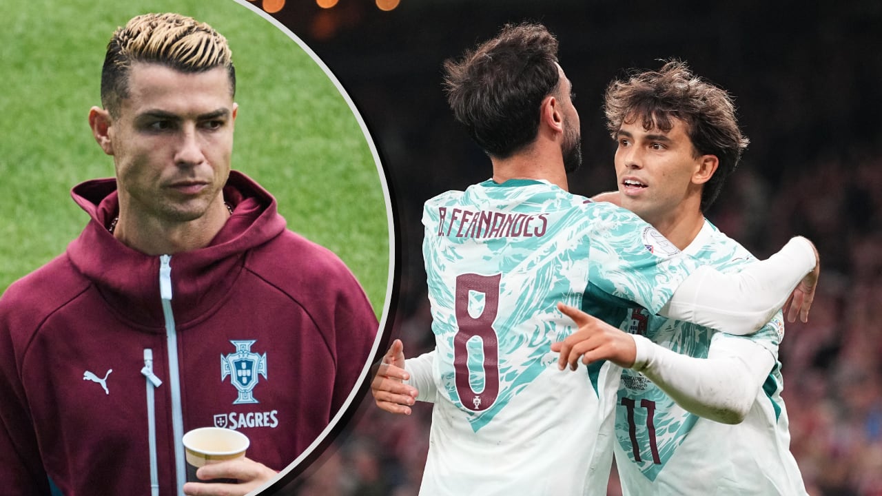 Tras la salida de Cristiano Ronaldo (izq.), y luego de varias polémicas, Portugal venció a Dinamarca en Nations League.