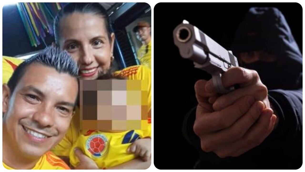 Miguel Ángel López, propietario de la funeraria San Miguel; su esposa, Zulay Duran Pacheco; y el pequeño hijo de ambos.