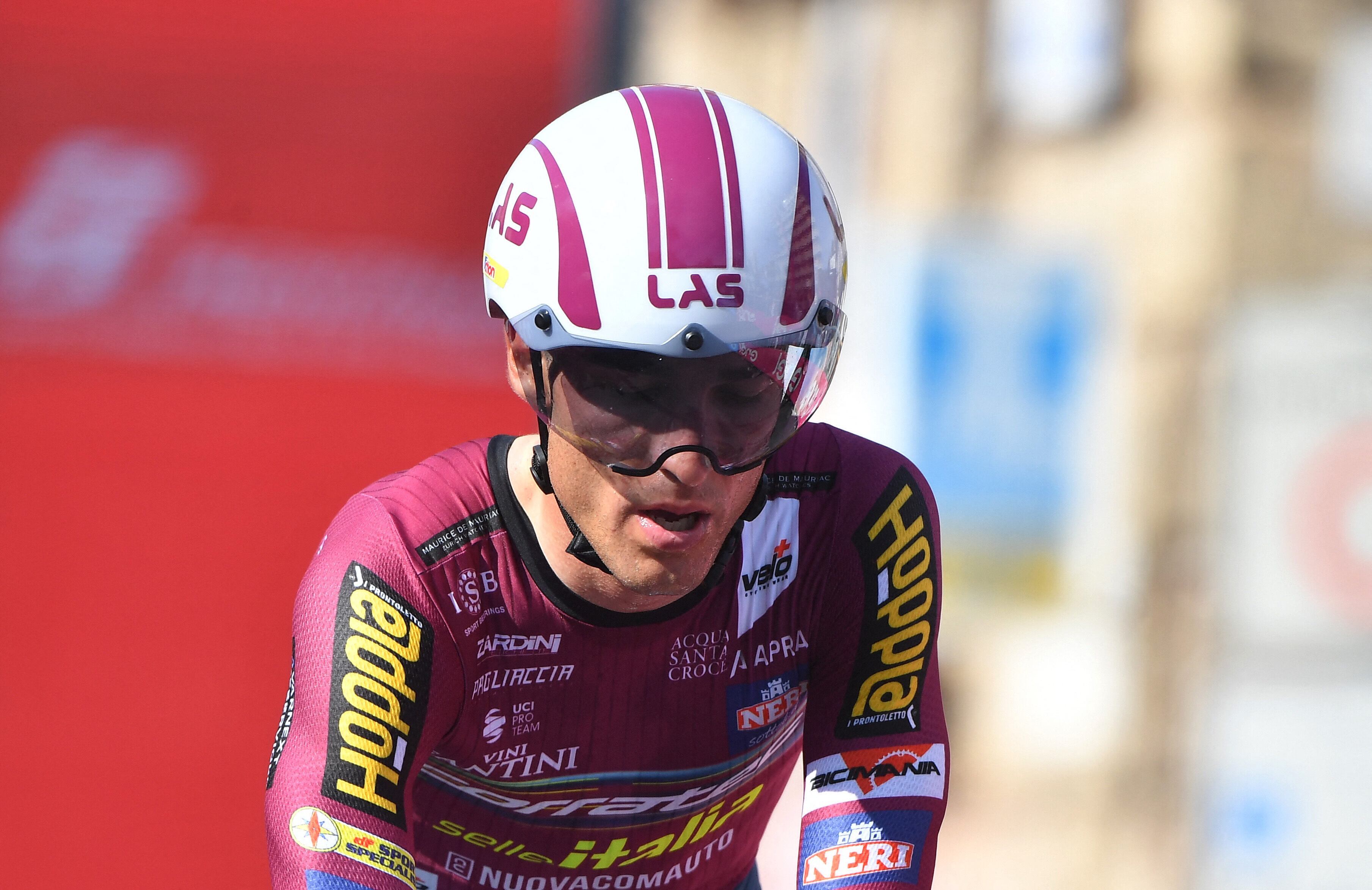 Cycling - Giro d'Italia - Stage 1 - Costa dei Trabocchi Tudor ITT Fossacesia Marina to Ortona - Italy - May 6, 2023 Team Corratec-Sella Italia's Valerio Conti in action during stage 1 REUTERS/Jennifer Lorenzini