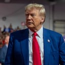 Donald Trump en su último evento en Pensilvania.