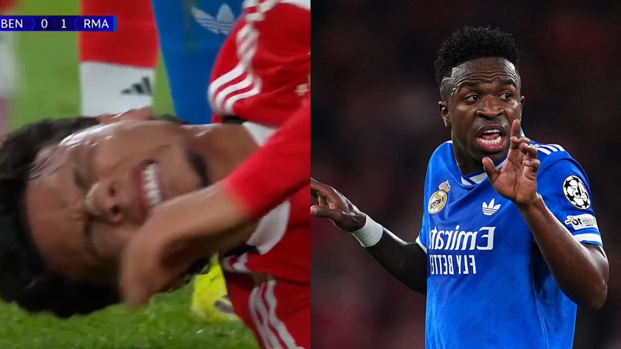 La acción sobre el jugador colombiano provocó reclamos desde el banquillo y desde la tribuna.