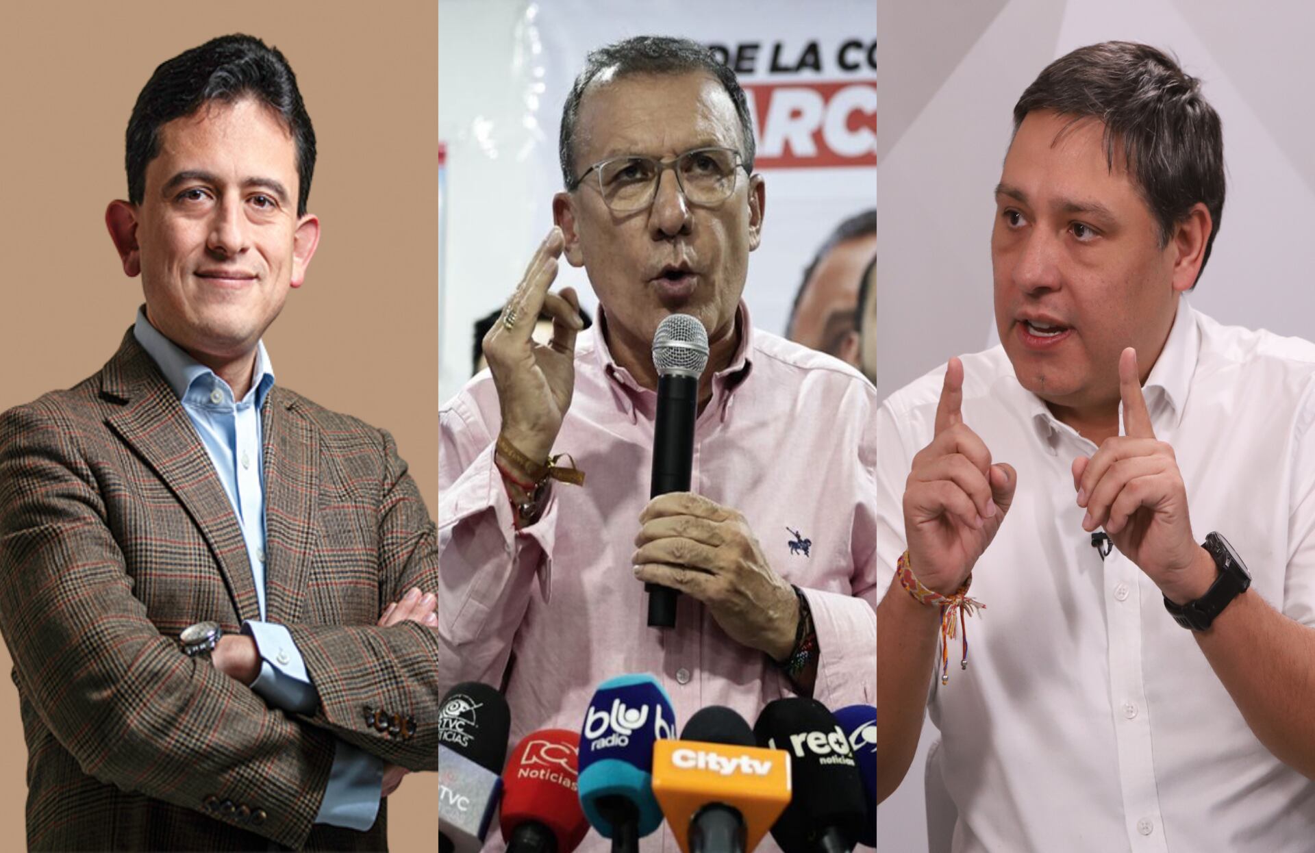 Luis Carlos Reyes, Roy Barreras y Mauricio Lizcano.