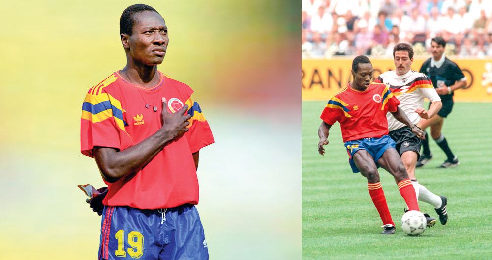 Italia 90. Aquí el jugador Freddy Rincón. 