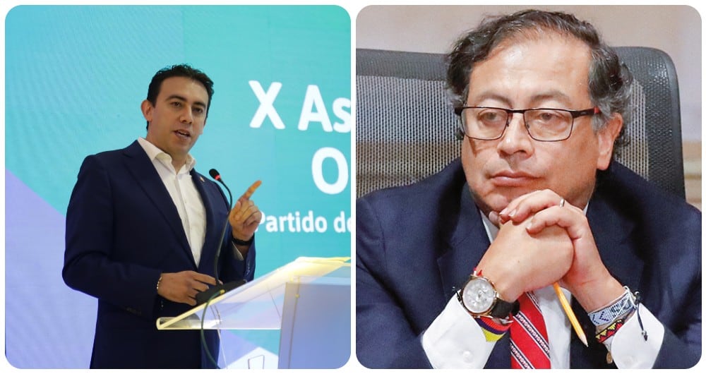 Alexander Vega y Gustavo Petro.