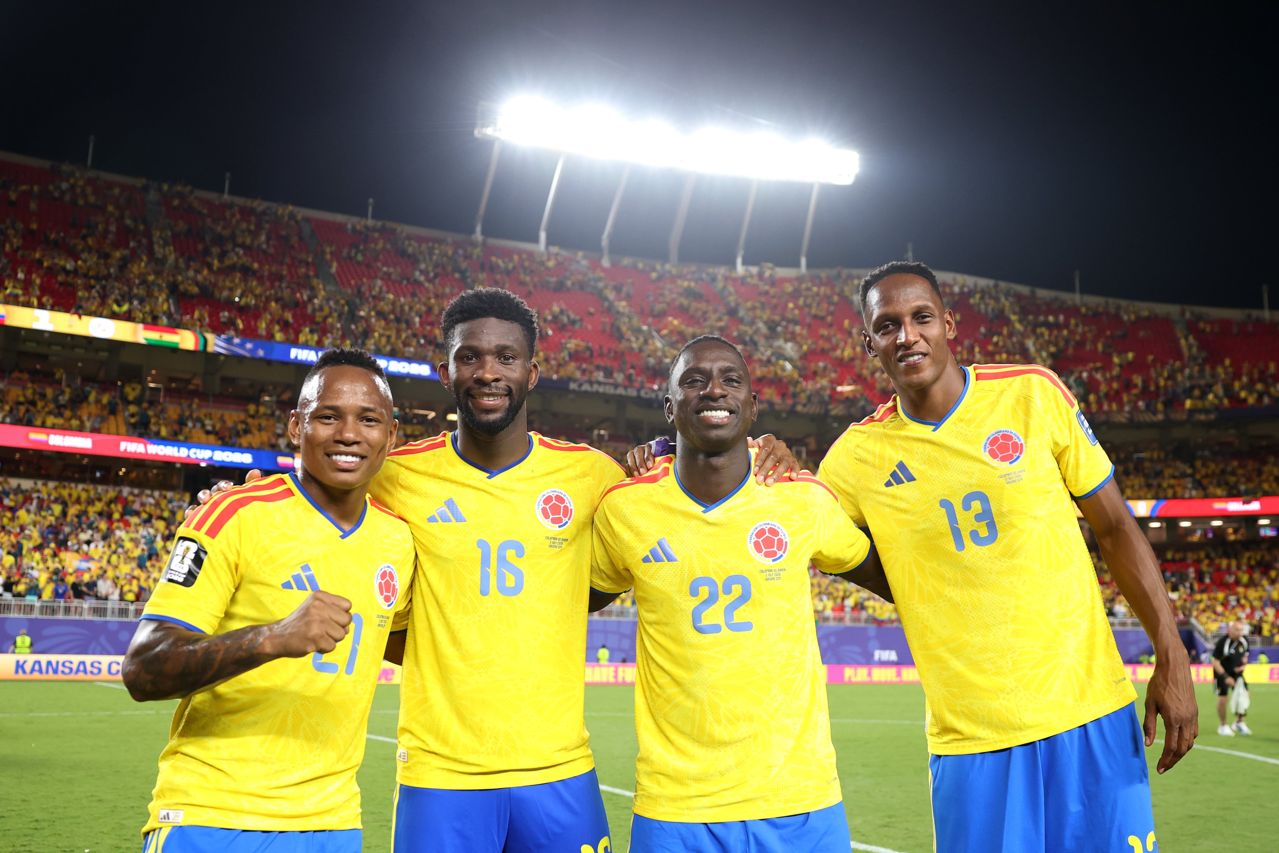 Jaminton Campaz, Jefferson Lerma, Déiver Machado y Yerry Mina.