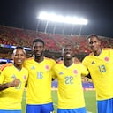 Jaminton Campaz, Jefferson Lerma, Déiver Machado y Yerry Mina.