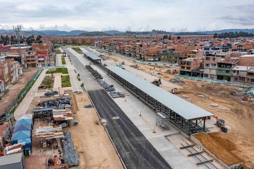 En la estación avenida Bosa, una de las tres estaciones que tendrá este tramo, ya se instaló la estructura