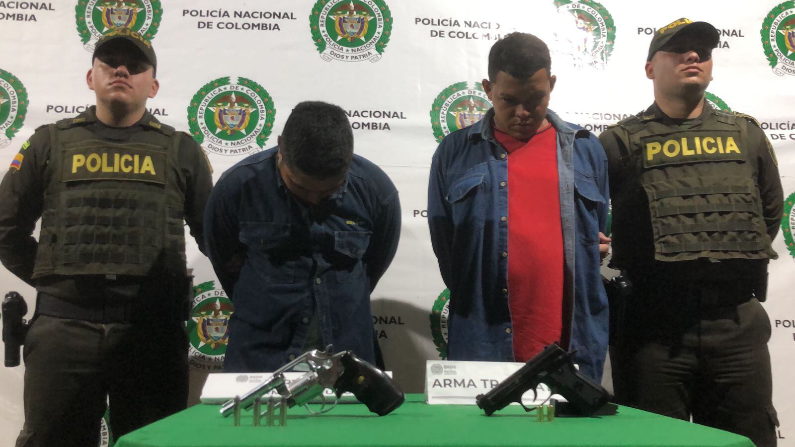 Los capturados fueron identificados como alias Wilmar y Samir.