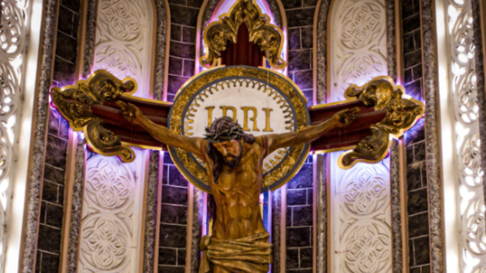 El Cristo de la basílica de Nuestra Señora del Rosario es uno de los elementos más llamativos de Sandoná