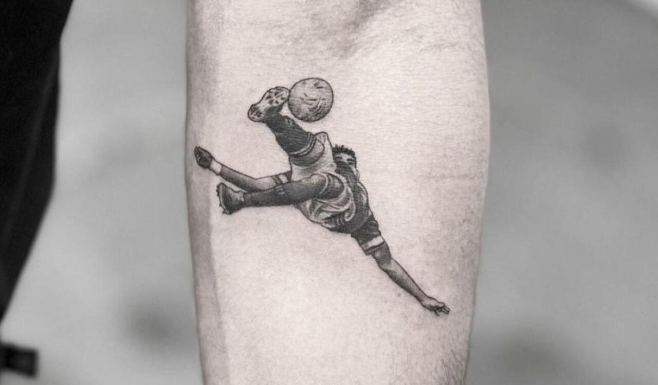 Luis Díaz se tatuó el golazo de chalaca ante Brasil en la Copa América 2021.