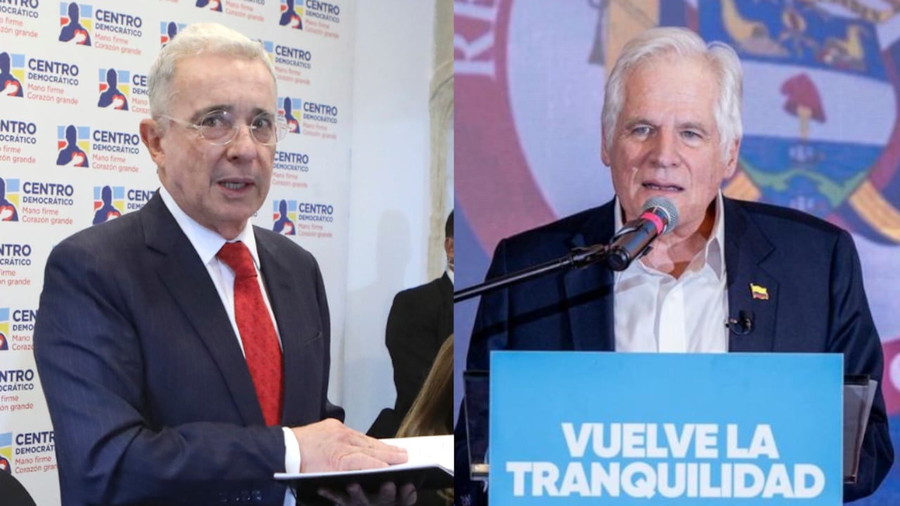 Álvaro Uribe y Miguel Uribe Londoño.