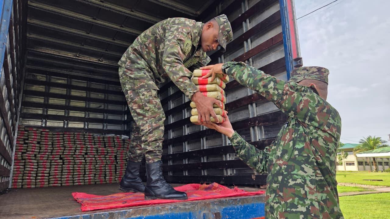 Droga decomisada en Putumayo.