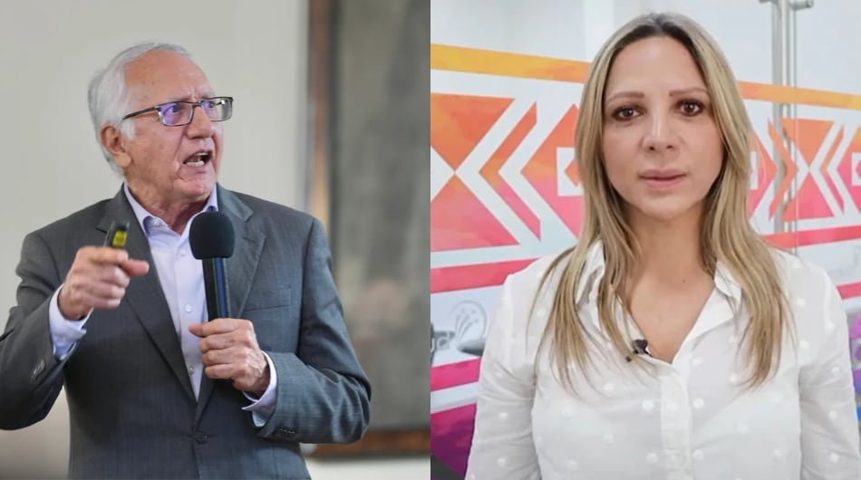 Ministro de Salud, Guillermo Alfonso Jaramillo, y la superintendente delegada, Beatriz Gómez Consuegra.