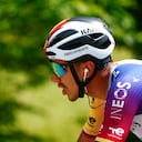 INEOS Grenadiers Colombian rider Egan Bernal cycles during the 19th stage of the Giro d'Italia 2026 - Tour of Italy cycling race between Feltre and Alleghe, Italy, on May 29, 2026. (Photo by Luca Bettini / AFP)