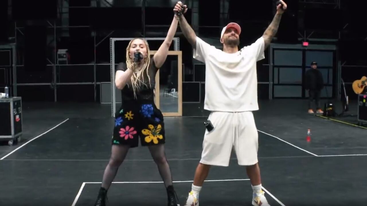 Madonna y Maluma en Medellín Foto: Instagram @Madonna