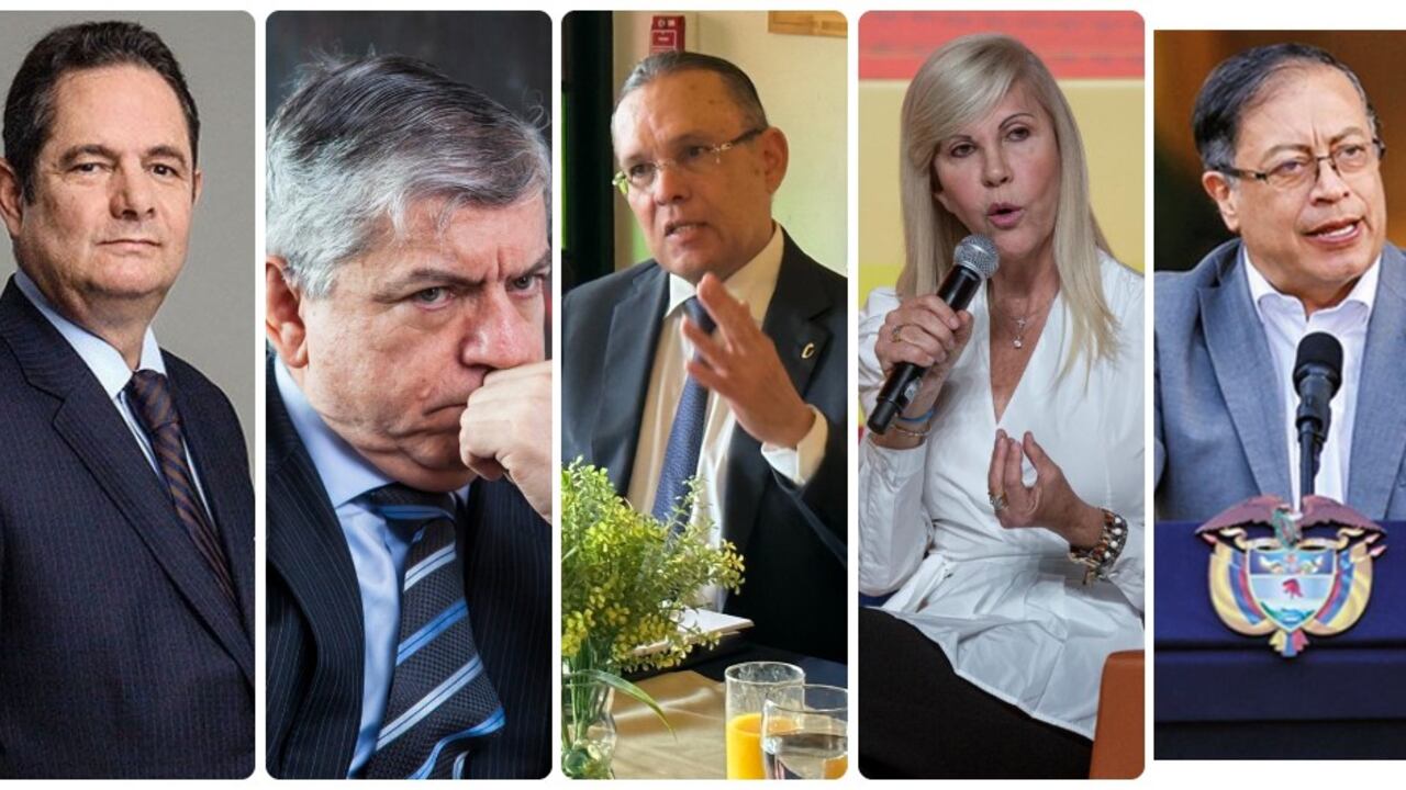 Germán Vargas, César Gaviria, Efraín Cepeda, Dilian Francisca Toro, y Gustavo Petro.