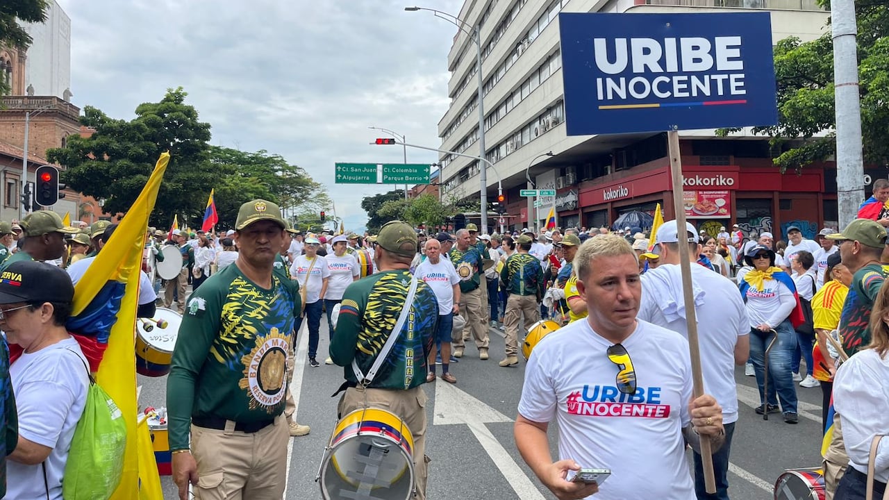 Marchas en apoyo al expresidente Álvaro Uribe en Medellín