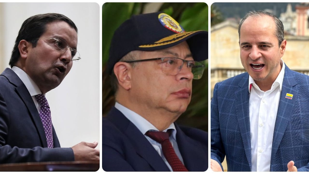 David Luna, Gustavo Petro y Juan Espinal.