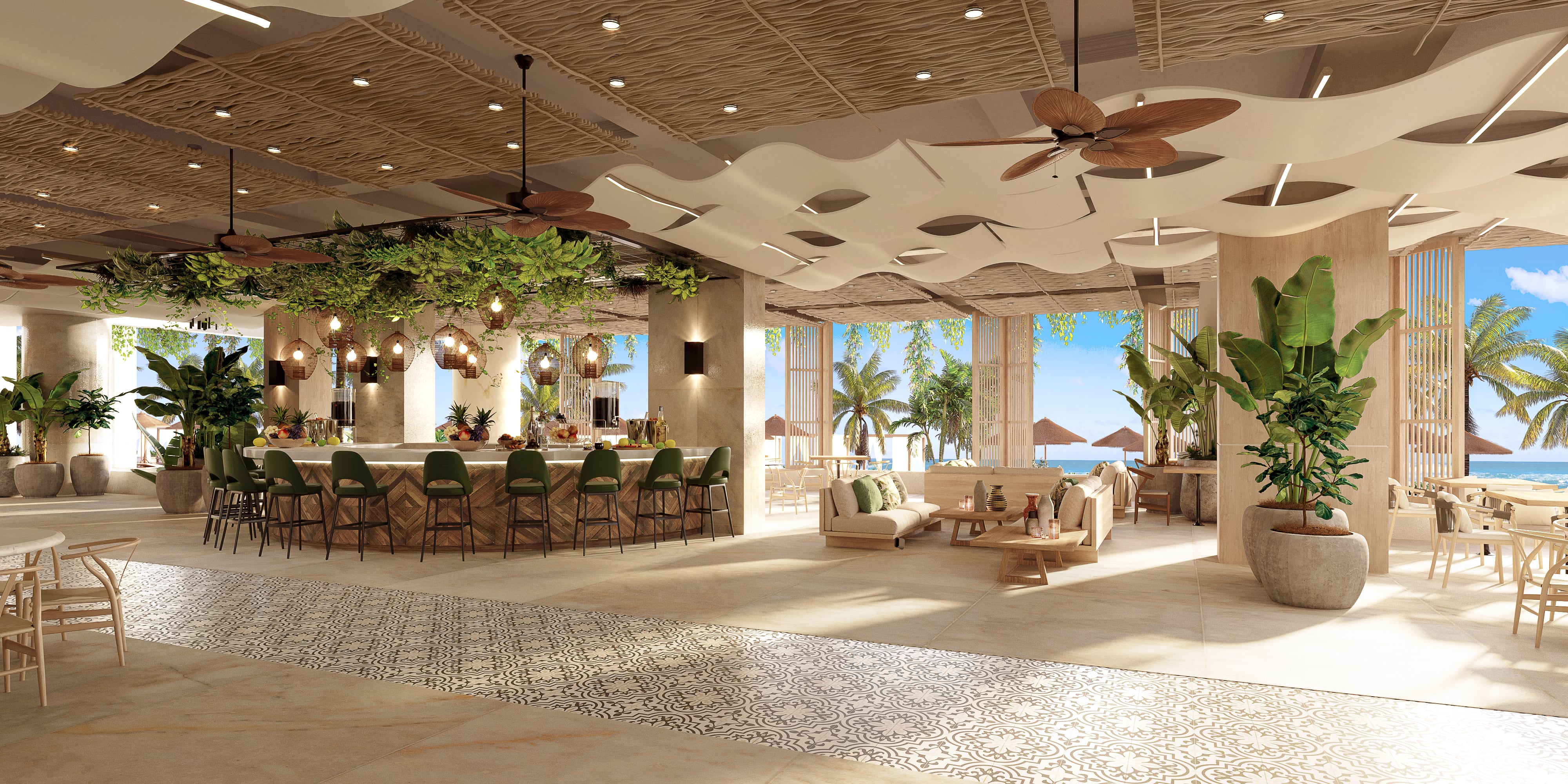 El proyecto Caribbean Beach Resort contará con varias amenidades, como cafeterías, restaurantes y lobby tipo hotel.