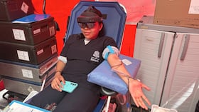 Donación de sangre, acompañada de una experiencia de realidad aumentada 3D , que se realizó en alianza entre la Universidad del Rosario, LaCardio y Abbott.