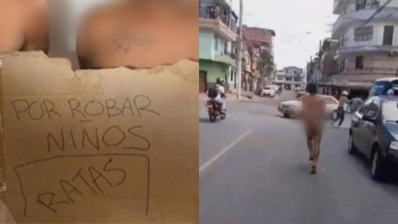 Supuestos ladrones fueron desnudados y obligados a correr en Medellín.