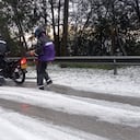 Vía a La Calera se llenó de blanco por cuenta de una granizada