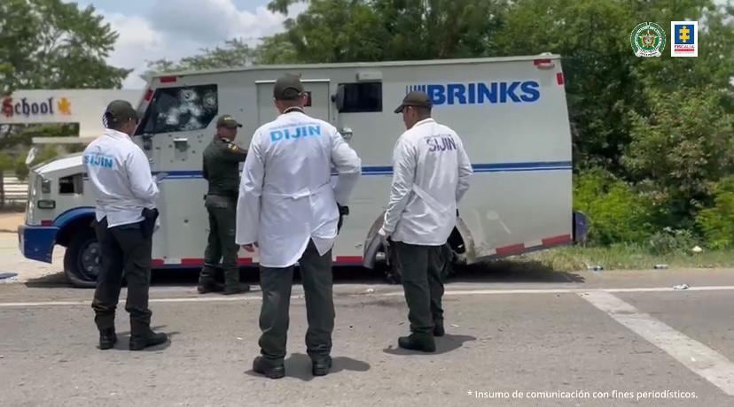La Fiscalía presentó el material de prueba contra los cinco capturados en una cinematográfica persecución de la Policía tras el asalto a camión de valores en Valledupar
