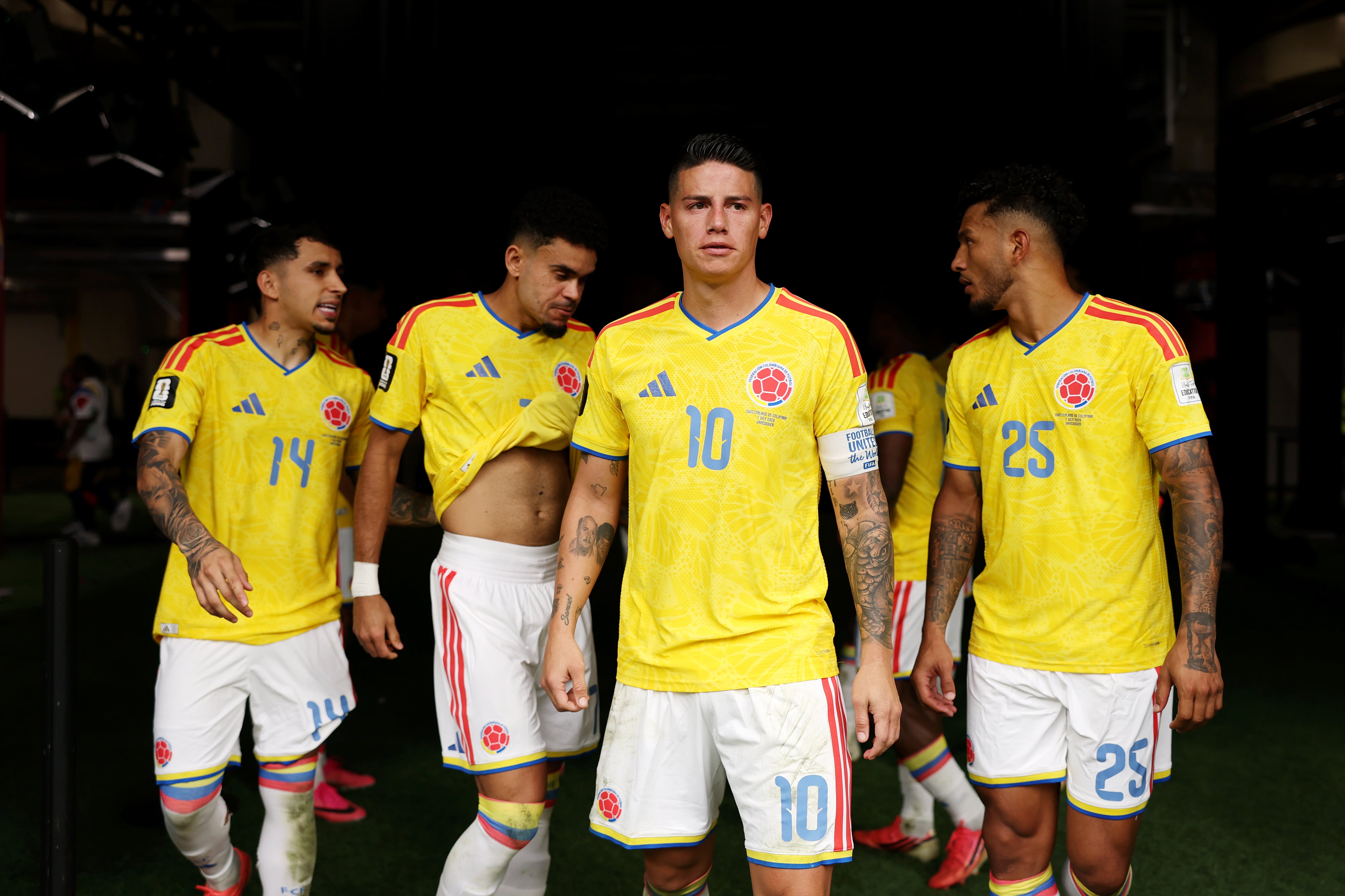 Gustavo Puerta, Luis Díaz, James Rodríguez y Luis Javier Suárez.