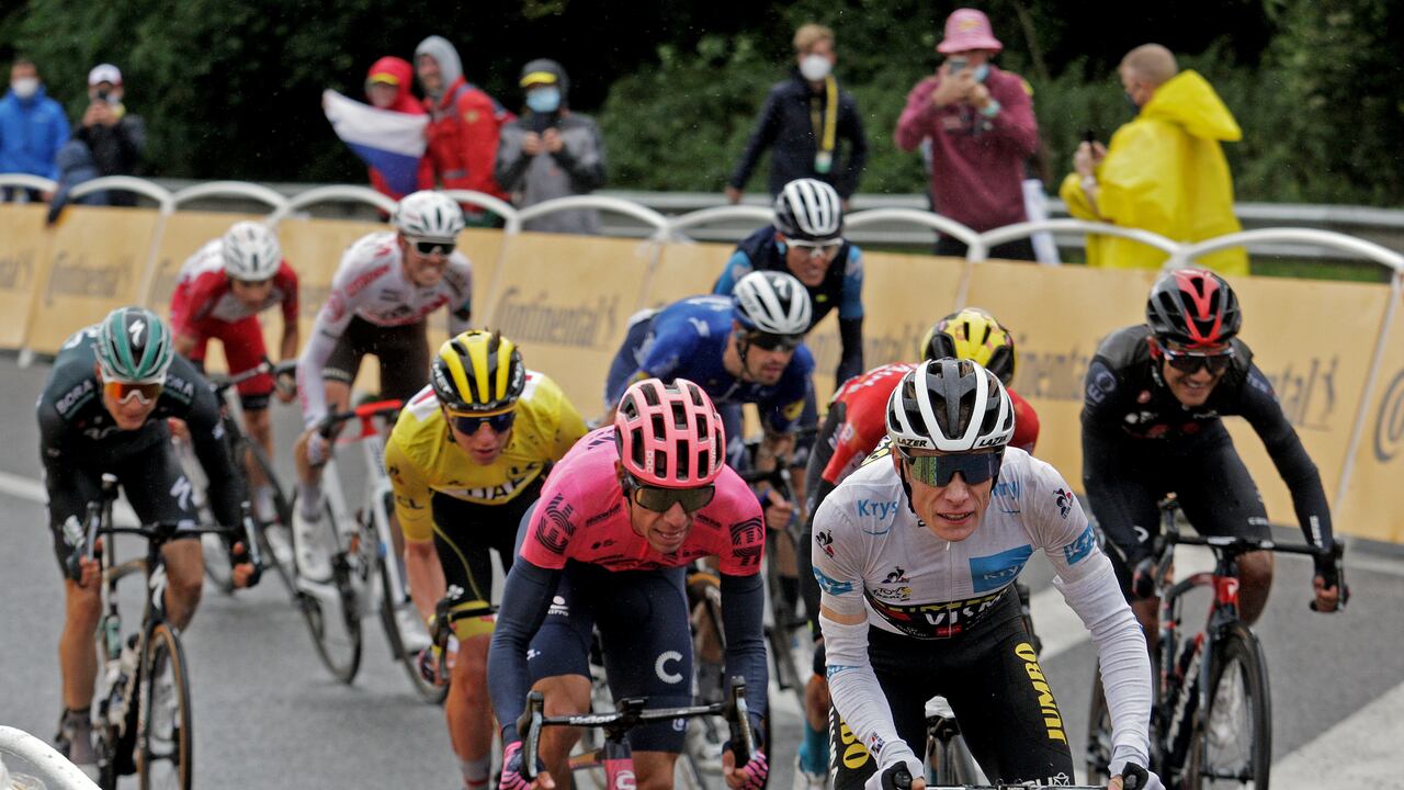 El colombiano Rigoberto Urán en el Fian lde la décima sexta etapa en Saint Gaudens