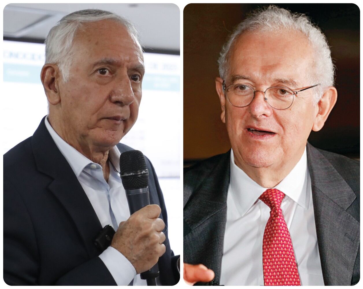 El ministro de Salud, Guillermo Alfonso Jaramillo, y el exministro de Hacienda, José Antonio Ocampo.