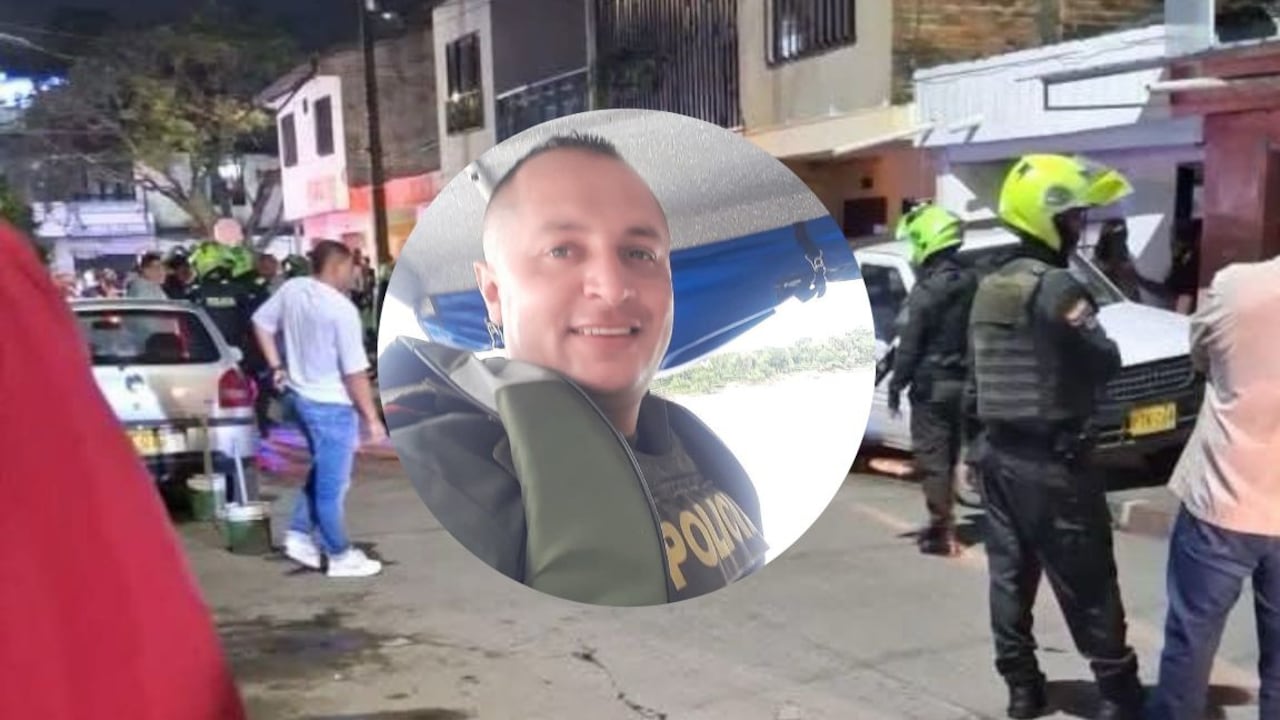 Sitio de los hechos en Jamundí y policía asesinado.