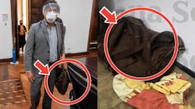 El expresidente Gustavo Petro y la maleta objeto de polémica.