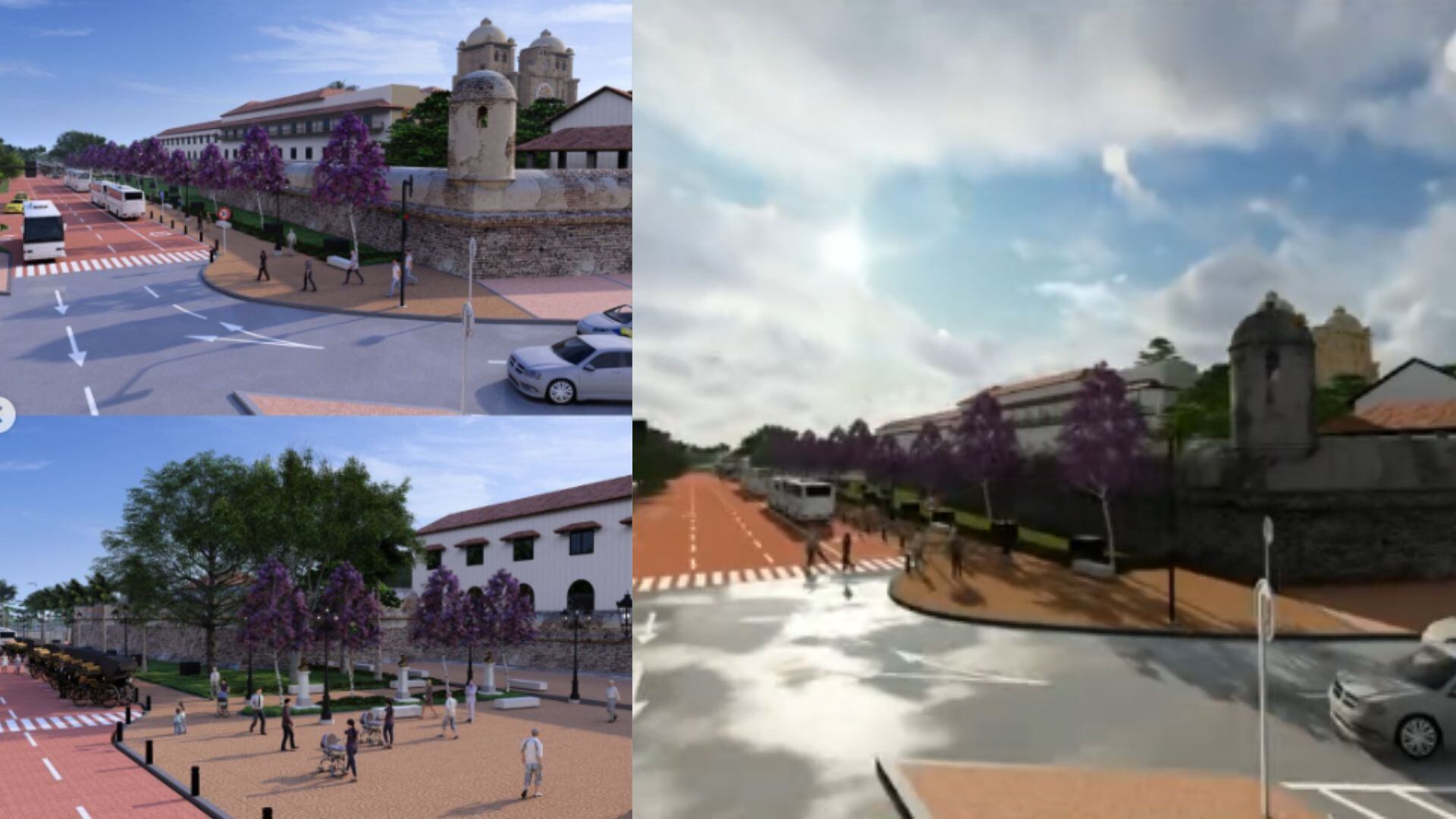 Imagen del Corredor Histórico – Parque de la Marina, proyecto que mejora la movilidad y recupera espacios urbanos en una de las zonas más transitadas de Cartagena.