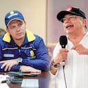 Olmedo López (izq.) también anunció su intención de contar la verdad y delatar a funcionarios del alto Gobierno. Sneyder Pinilla (cent.) ya prendió el ventilador, pero espera el preacuerdo para presentar nuevos nombres y pruebas. Por su parte, el presidente Petro insiste en que se trata de un “golpe blando” en su contra, aunque ha reconocido la corrupción.