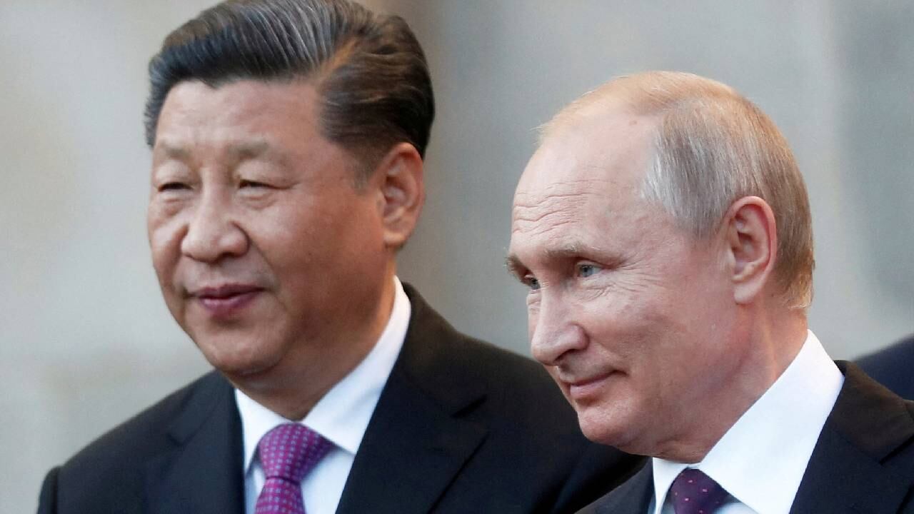 Encuentro entre el presidente chino, Xi Jinping , y el presidente ruso, Vladimir Putin.