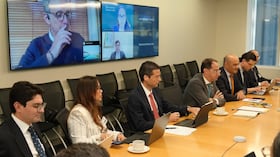 El equipo del presidente electo, Abelardo De La Espriella, en Washington.