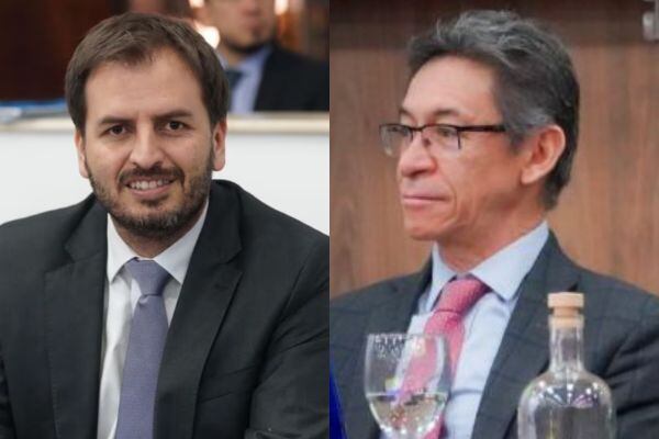 El representante a la Cámara del Centro Democrático, Andrés Forero y el viceministro de Salud Pública, Jaime Urrego