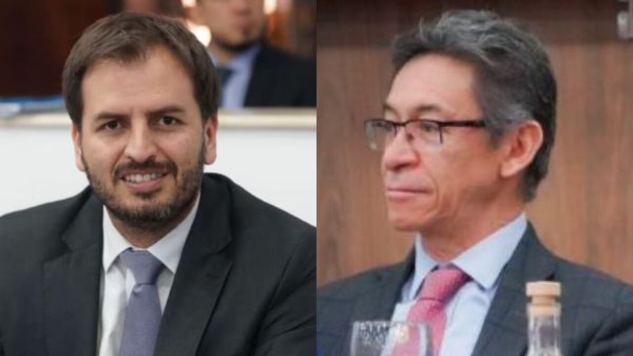 El representante a la Cámara del Centro Democrático, Andrés Forero y el viceministro de Salud Pública, Jaime Urrego